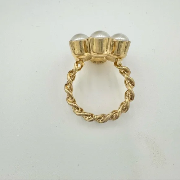 NEW Gucci Pearl Double Ring - Picture 3 of 4